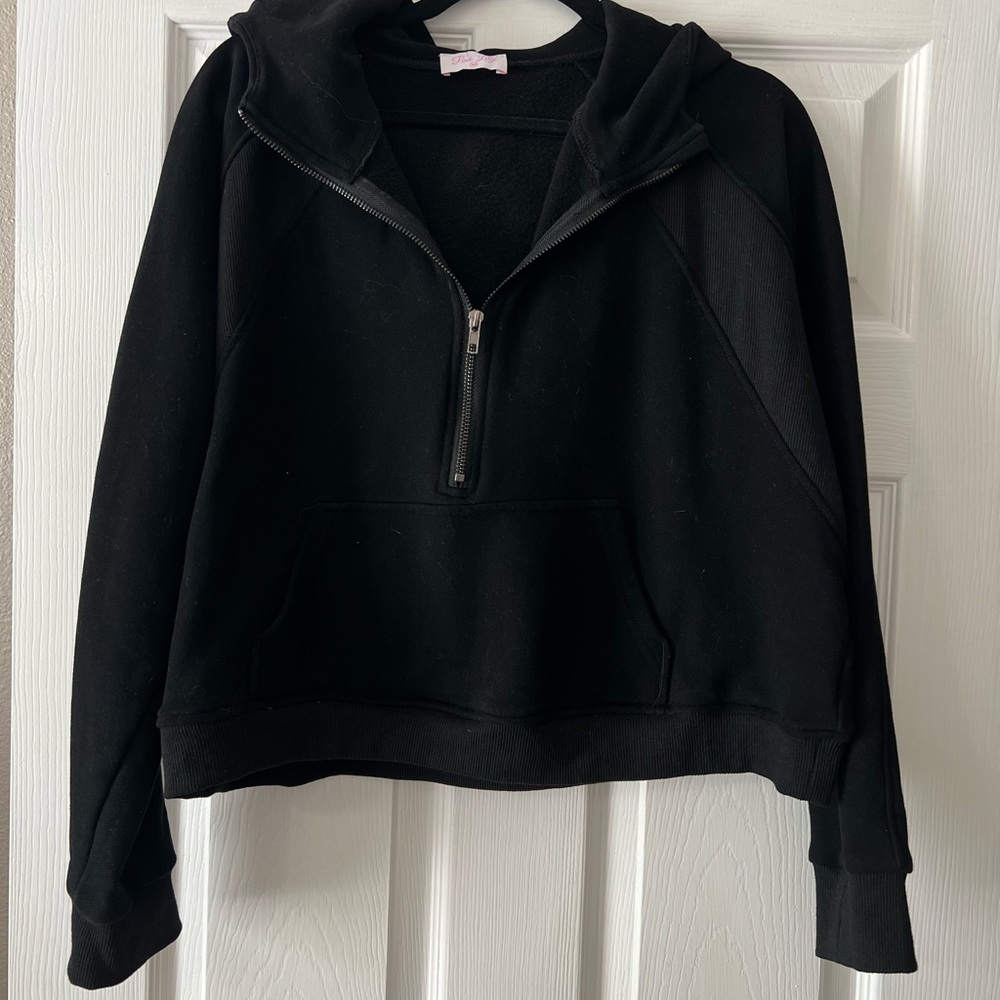 Pink Lily cropped sweatshirt